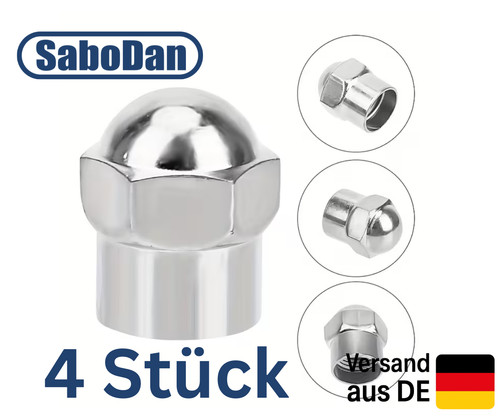 Ventilkappen silber chrom - ventilkappen, silber-chrom