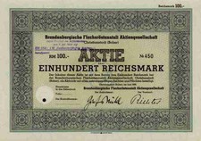 Brandenburgische Flachsröstanstalt AG 1938 Christianstadt Krzystkowice Schlesie