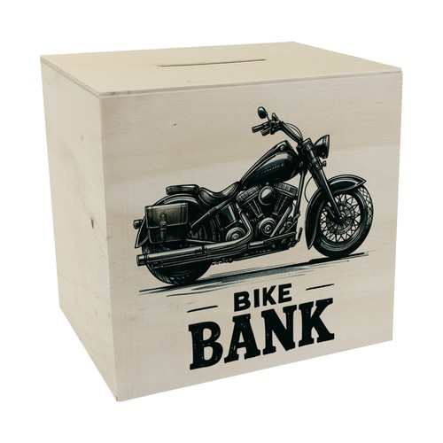 Cruiser motorrad spardose aus - spardose,