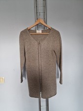 Damen ALLUDE  Strickjacke  100 % Kaschmir Cashmere Beige Pullover  Gr. L