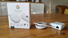 Google Chromecast mit Google TV (4K) + Google LAN/Ethernet-Adapter - weiß