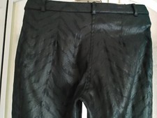 Glanz Jeggings schwarz Wetlook Leder-/Gummioptik Tally Weijl S