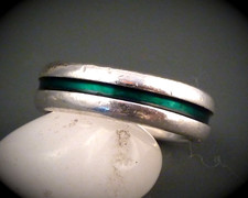 Emaille Grün Silberring 925