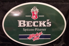 Becks Alkoholfrei Emailschild !! 