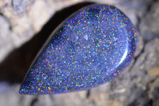 23ct 35x20x5 Top Multicolor Black Basalt Matrix Opal Schmuckstein Honduras Gem