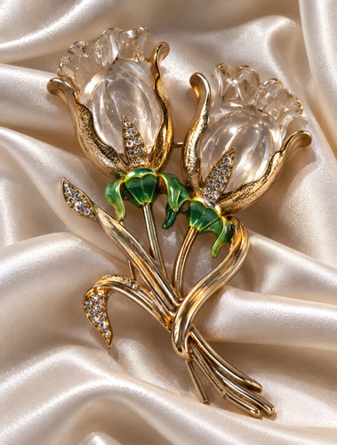 Seltene brosche trifari crown - brosche,