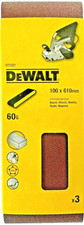 3 DeWalt Schleifbänder Schleifband 100 x 610 mm 100x610 P60 Holz Farbe DT3321