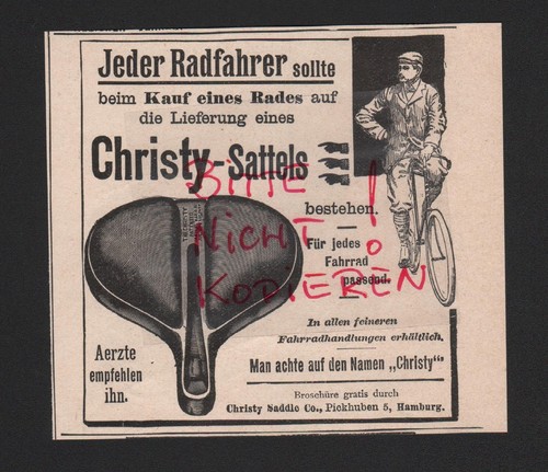 Hamburg werbung 1898 - 1898,, christy