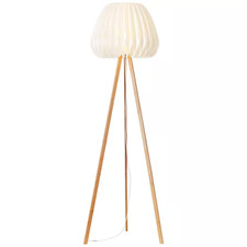 Brilliant LED Steh Stand Deko Leuchte Lampe INNA Holz weiß 62 x 155 cm