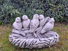 Steinfigur Gartenfigur  Vogeltränke Vogel Deko Garten Haus Frostsicher