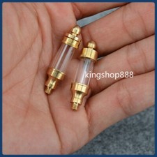 4xGlasölkännchen Gewinde für Dampf Stirlingmotoren Flammenfresser Messing Glas