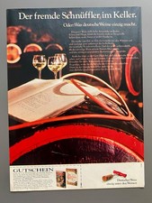 Deutscher Wein einzig unter den Weinen Weinkeller 1970 Vintage Werbung Reklame