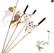 YINGLUOEU 4 Piece Cat Toy Set
