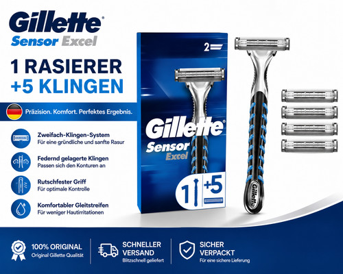 Gillette sensor excel rasierer - sensor,