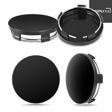 Radnabenkappen, Felgenkappen, VW, Audi, 60mm, schwarz, ABS, 4 Stück