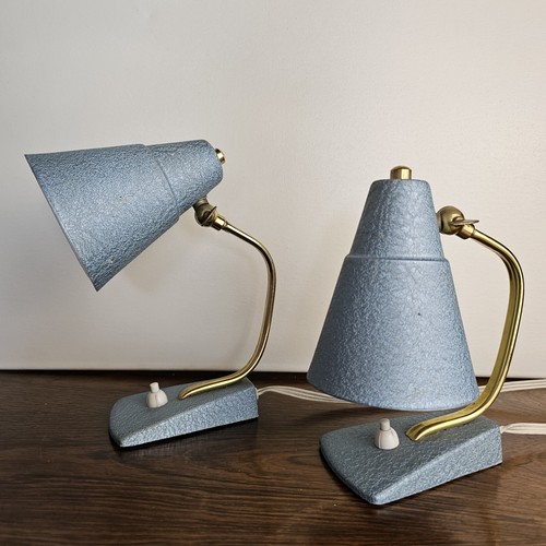 Nachttischlampen blau craquele - blau,