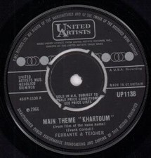 Ferrante and Teicher Main Theme Khartoum 7" vinyl UK United Artists 1966 B/w