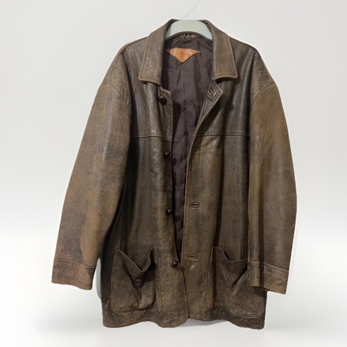 Vintage herren leder - leder, mantel