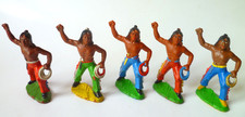 5 Indianer alte DDR HartGummi