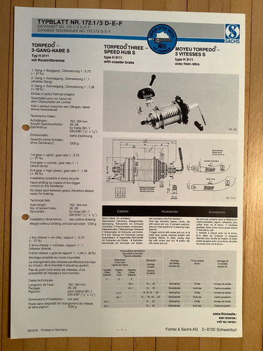 Fichtel sachs typblatt nr - fichtel, &