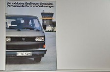 VW Volkswagen Bus T3 Caravelle Carat Prospekt 08/1983