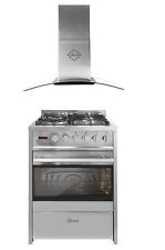 Gurari GCH E 610 X Gas Elektro Standherd 60cm + Dunstabzugshaube GCH T 465 IS 60