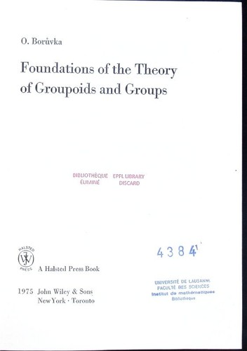 Foundations the theory of - the,
