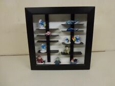 Setzkasten Vitrine Sammlervitrine Kiefer Schwarz-Weiß Handarbeit mit LED`´s