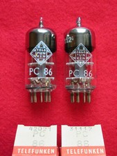 Matched pair PC86 TELEFUNKEN NOS NEU Röhre Tube NEW 4CM4 Valve Valvula Test Paar