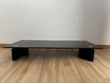 Fernseherhöhung Glasaufsatz TV-Aufsatz Tisch Ständer Schwarz