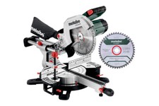 Metabo Kappsäge KGS 254 M Set mit 2 Hartmetall-Sägeblättern für präzise Schnitte