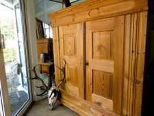 Antiker Weichholzschrank Biedermeier ca. 1830 Kiefer massiv
