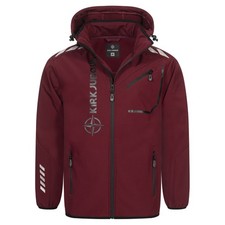 KIRKJUBØUR® "Alvik" Herren SOFTSHELLjacke 10.000 mm Wassersäule rot/schwarz neu