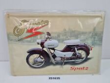 Schild Blech Simson Spatz DDR Moped Vintage Reproduktion Deko Werkstatt #251635