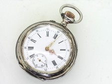 antike Taschenuhr Spiral Bregut, Ancre Rubis 800er Silber LEVEES VISIBLES #2