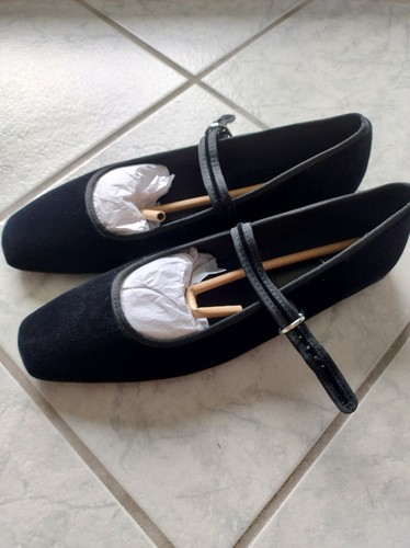 Zara samt riemchenballerinas - samt,