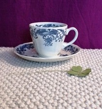 Villeroy Boch Valeria blau Kaffeetasse mit Untertasse, vintage, Top Zustand 