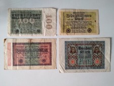 Geldscheine (4) alt, Banknoten