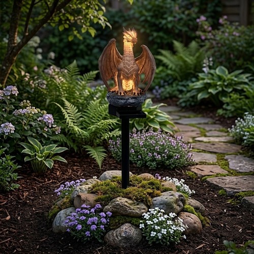 Garten solar drachen - garten, statue