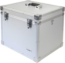 HMF Alu Transportkoffer Aufbewahrungskoffer Kamerakoffer silber Schutzkoffer