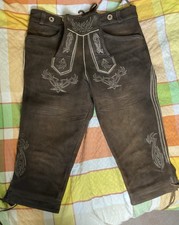 Herren Trachten Lederhose Gr. 48 Kniebundhose schwarz Oktoberfest