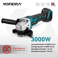 125 mm Winkelschleifer Akku Trennschleifer Schleifmaschine Flex Für 18V Makita