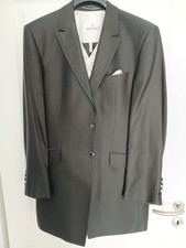 WILVORST Hochzeitsanzug Anzug Smoking mit Weste 5teilig schwarz glänzend Gr. 48