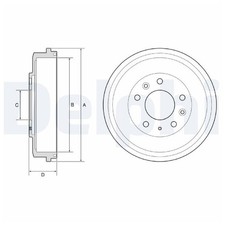 2x Delphi Bremstrommel hinten
