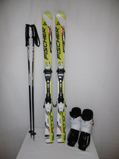 FISCHER " RC4 " SKI JUNIOR ALLROUND CARVER 130 CM + SKISCHUHE GR.: 38 IM SET