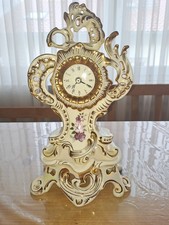 Tischuhr Kaminuhr Porzellan Sluzby Karlovy Vary