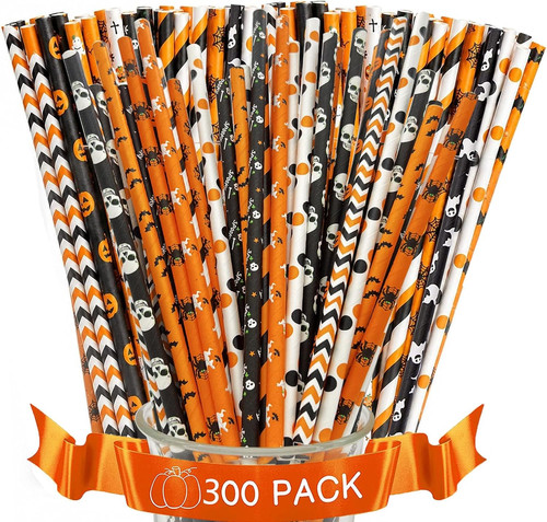 Halloween papierstrohhalme - halloween,
