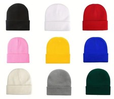 Beanie Damen + Herren Wintermütze Acrylic Strickmütze Weich Ski Winter Mütze Neu