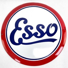 ESSO Logo Emailleschild rund