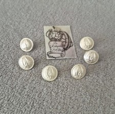 6 Uniformknöpfe Zugregiment ohne Marke 16 mm